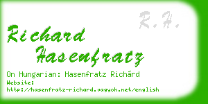 richard hasenfratz business card